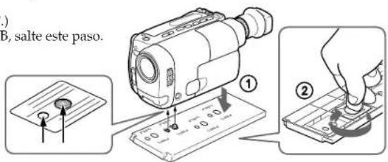 SONY CCDTR760E - Colocación de la videocámara en el portacámara subacuático - 3