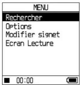 SONY NWHD5H - Maintenez search/menu enfoncée pendant que le lecteur est à l'arrêt. - 1