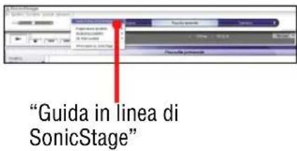 SONY NWHD5H - Mentre SonicStage è in esecuzione,fareclc su“?”-“Guidain linea di SonicStage”. - 1