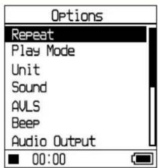 SONY NWHD5H - Press to select "Options," and then press  II. - 1