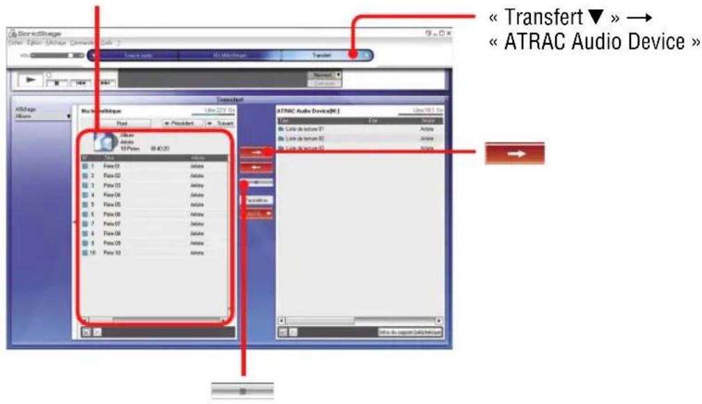 SONY NWHD5H - Transfert de données audio vers le lecteur - 1