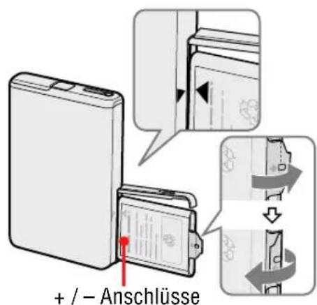 SONY NWHD5H - So legen Sie den Akku ein - 1