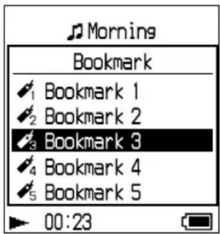 SONY NWHD5H - During playback of the track that you want to register in aBookmark, press and hold - 1