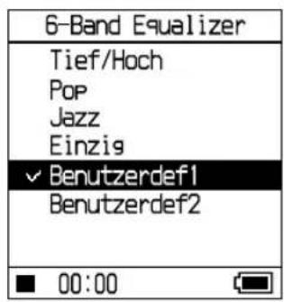SONY NWHD5H - Anpassen der Tonqualität (6-Band-Equalizer - Benutzerdefiniert) - 1