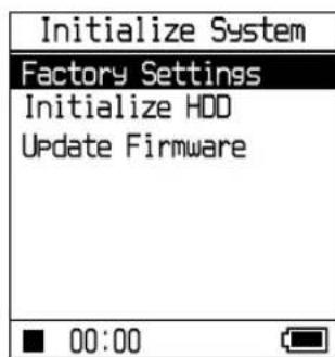 SONY NWHD5H - Press to select "Initialize System," and then press II. - 1