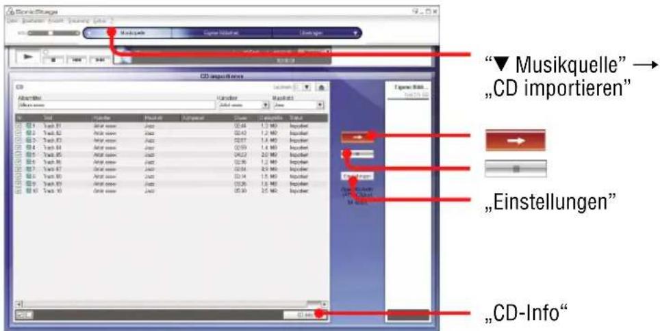 SONY NWHD5H - Importieren von Audiodaten auf einen Computer - 1