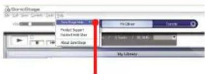 SONY NWHD5H - Click "Help" - "SonicStage Help" while SonicStage is running. - 1