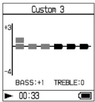 SONY NWHD5H - Press to select "Treble" or "Bass." - 1