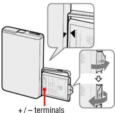 SONY NWHD5H - To insert the battery - 1