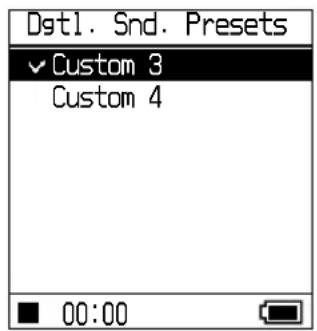 SONY NWHD5H - After selecting "Sound" in step 3 in "Changing Sound Quality and Settings" (page 51), select "Dgtl. Snd. Presets," and then press II. - 1