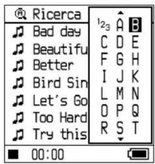 SONY NWHD5H - Premere per selezionare " Ricerca iniziali," e quindi premere II. - 1