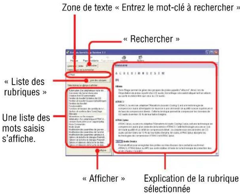 SONY NWHD5H - Pour rechercher un mot dans unelication Corrigé : pour rechercher un mot dans une localisation - 1