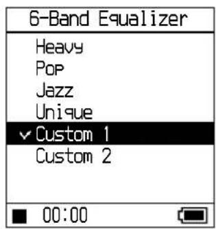 SONY NWHD5H - Customizing sound quality (6-Band Equalizer - Custom) - 2