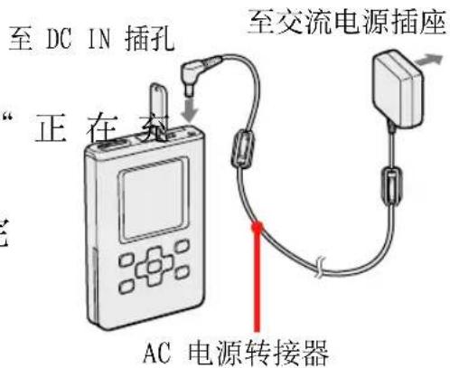 SONY NWHD5H - 将AC电源转接器连接到DCIN插孔。 - 1