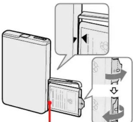 SONY NWHD5H - Inserimento della batteria - 1