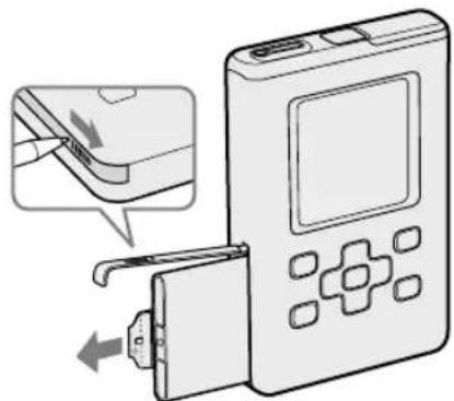 SONY NWHD5H - Para extraer la bateria - 1