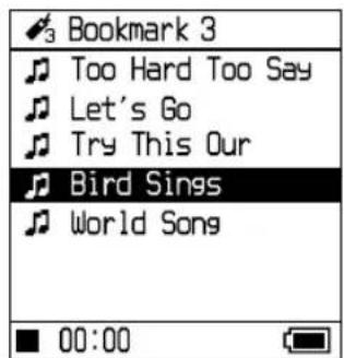 SONY NWHD5H - Press to selectBookmark, and then press II or - 1
