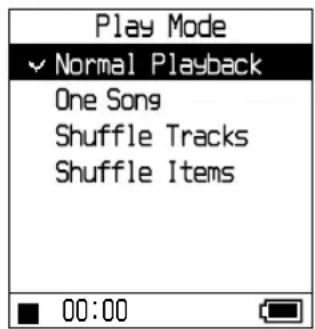 SONY NWHD5H - Press to select "Play Mode," and then press II. - 1