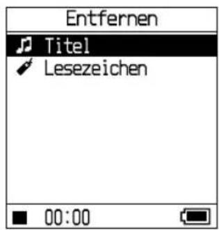 SONY NWHD5H - Wahlen Sie „Entfernen" in Schritt von „Umsortieren der Titel in einem Lesezeichen" (Seite 40), und drücken Sie dann ▷ oder - 1