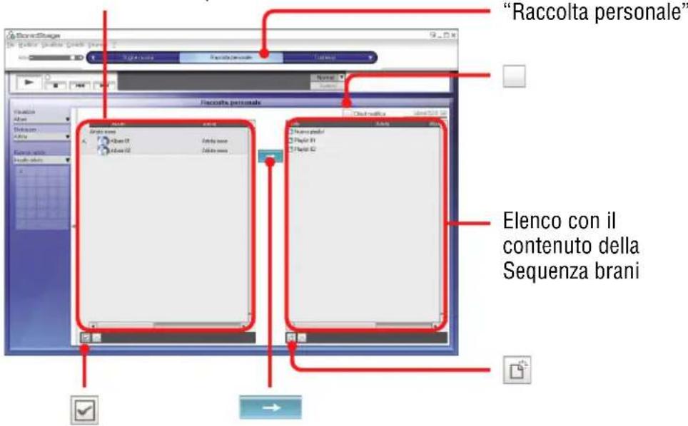 SONY NWHD5H - Schermata Raccolta personale - 1
