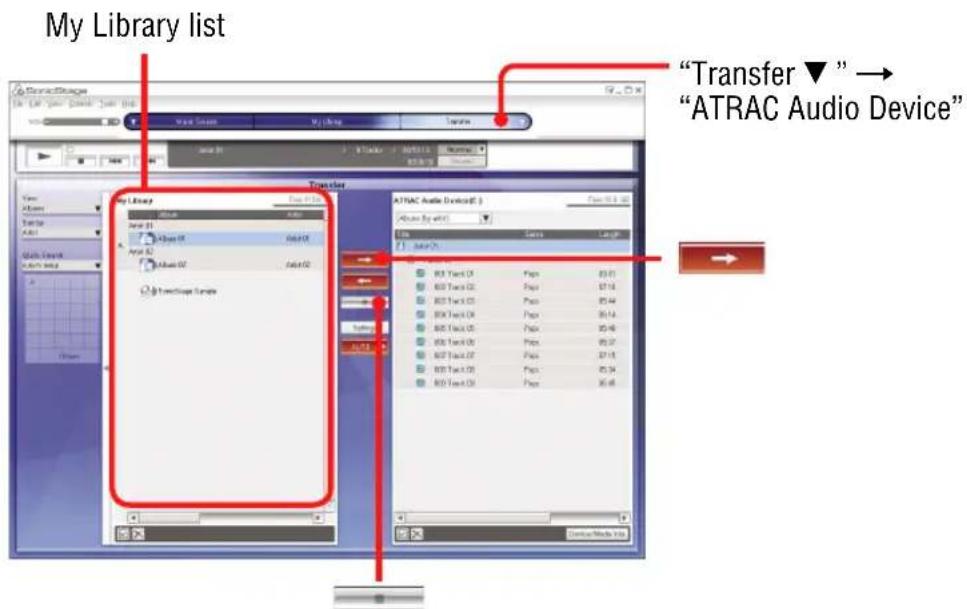 SONY NWHD5H - Transferring Audio Data to the Player - 1
