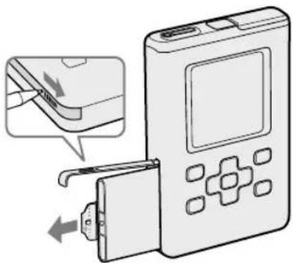 SONY NWHD5H - 如欲移除電池 - 1