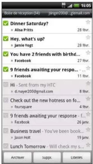 HTC Sensation - Afficher votre boîte de réception Gmail - 1