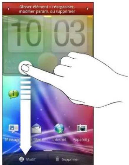 HTC Sensation - Modifier les paramètres d'un widget - 1