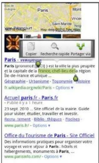 HTC Sensation - Sélectionner un texte - 1