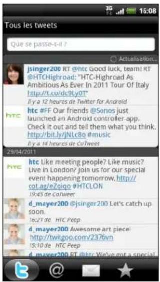 HTC Sensation - Tweeter à tout moment avec Peep - 2