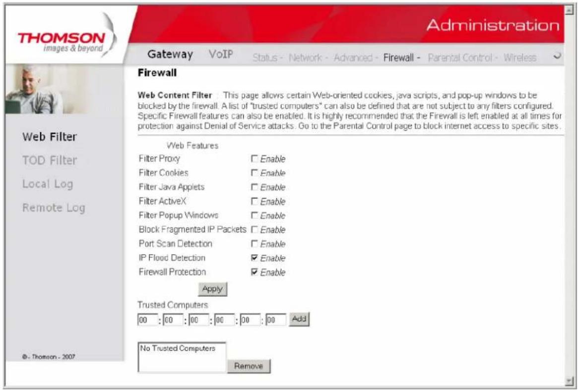 THOMSON TWG870 - Web Content Filtering - 1