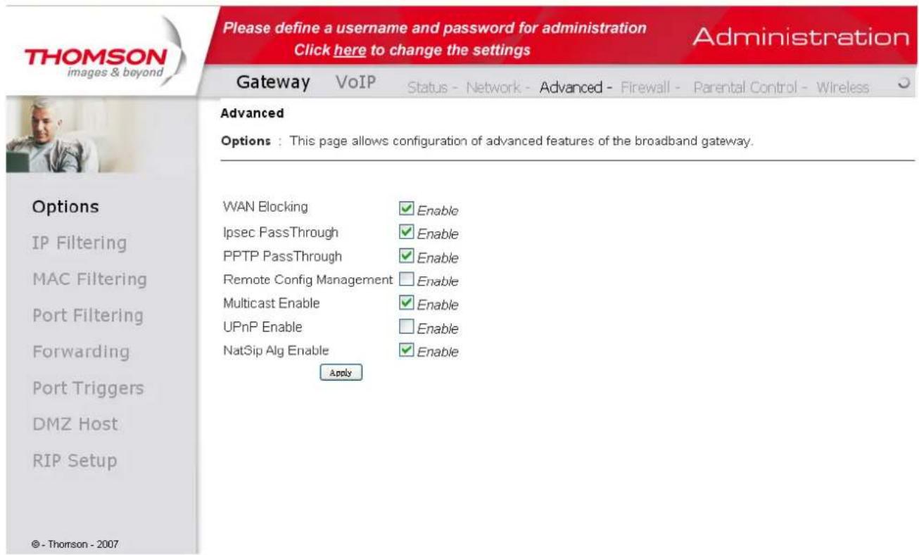THOMSON TWG870 - Options - 1