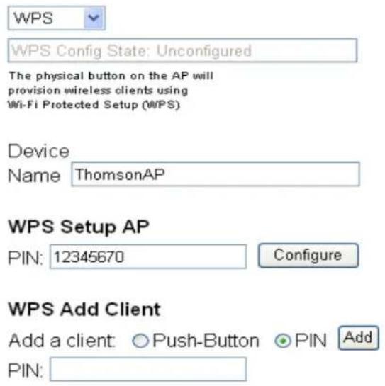 THOMSON TWG870 - Automatic Security Configuration - 1
