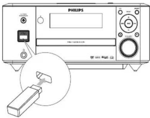PHILIPS MCD712 - Insert the USB device. - 1