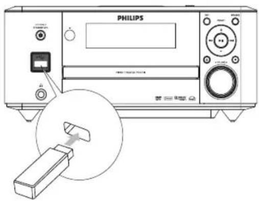 PHILIPS MCD712 - Tilslut USB-enheden. - 1