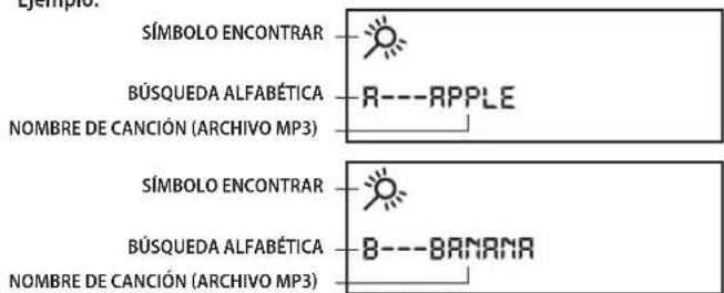 AudioSonic TXCD1530 - Localizar (buscar) canciones mp3 por nombre de canción (sólo para cd mp3) - 1