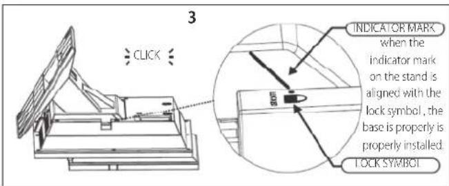 AudioSonic TXCD1530 - Fixing the base to the main unit: - 3