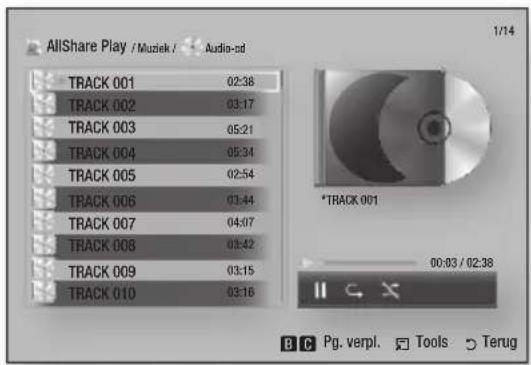 SAMSUNG E8500BD - Nummers op een audio-cd herhalen - 1