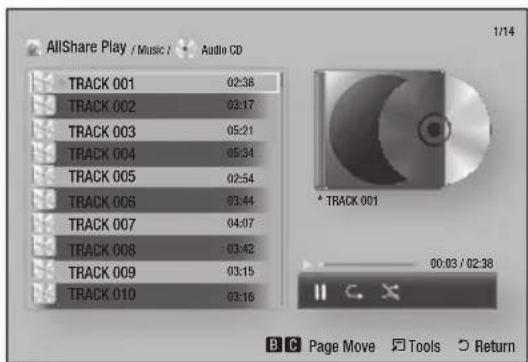 SAMSUNG E8500BD - Repeating Tracks on an Audio CD - 1