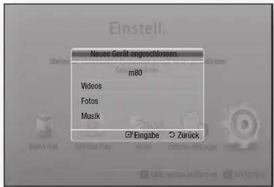 SAMSUNG E8500BD - Anschlieben eines USB-Geräts oder eines Mobiltelefons an den USB-Anschluss - 1