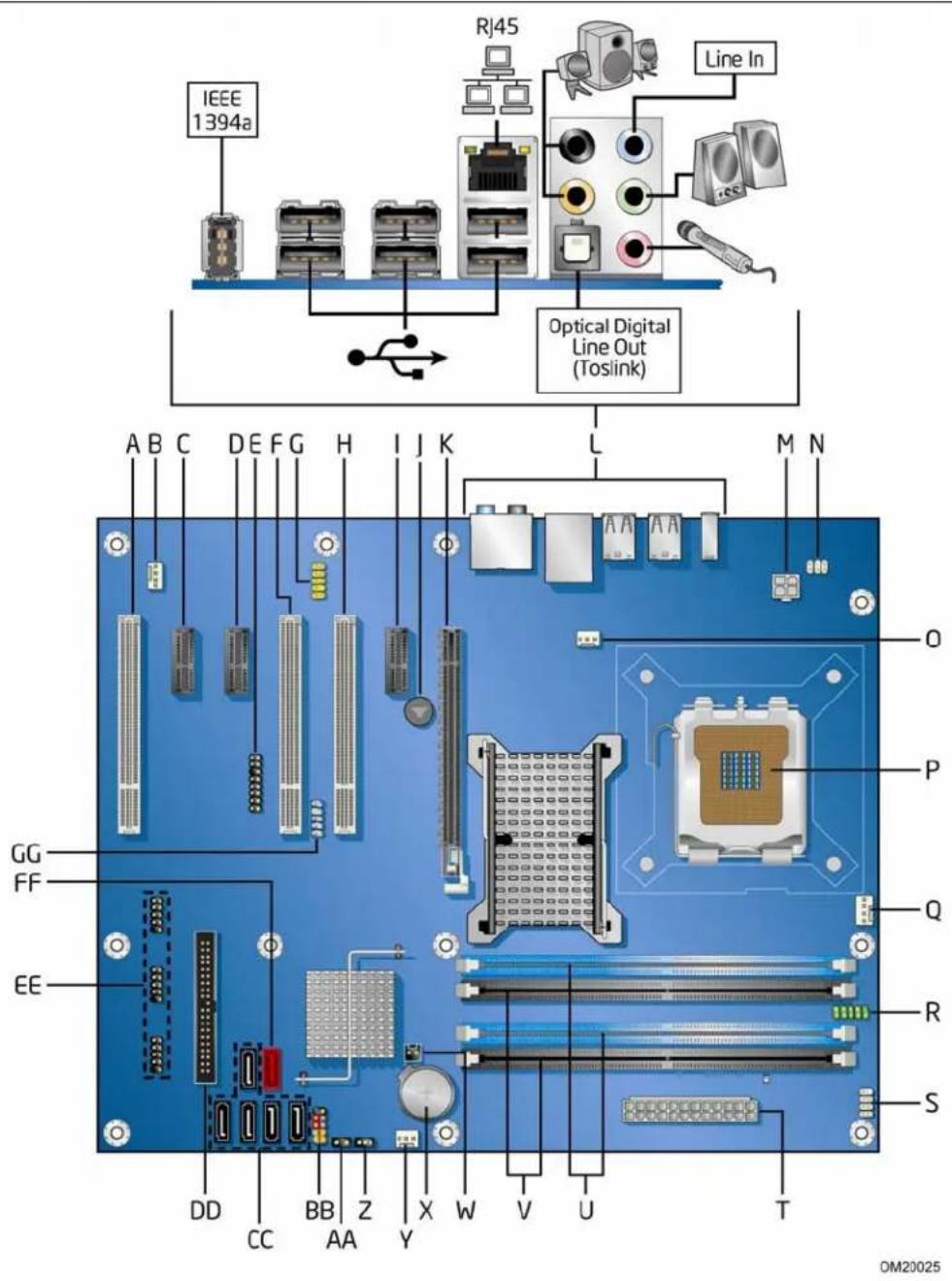INTEL DP35DPM - Desktop Board Components - 1