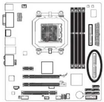 GIGABYTE GA880GMAUD2H - 5) FDD (软驱插座) - 2