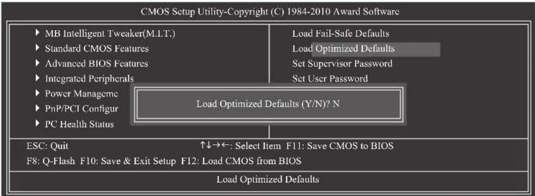GIGABYTE GA880GMAUD2H - 2-11 Load Optimized Defaults (载入最佳化预设值) - 1