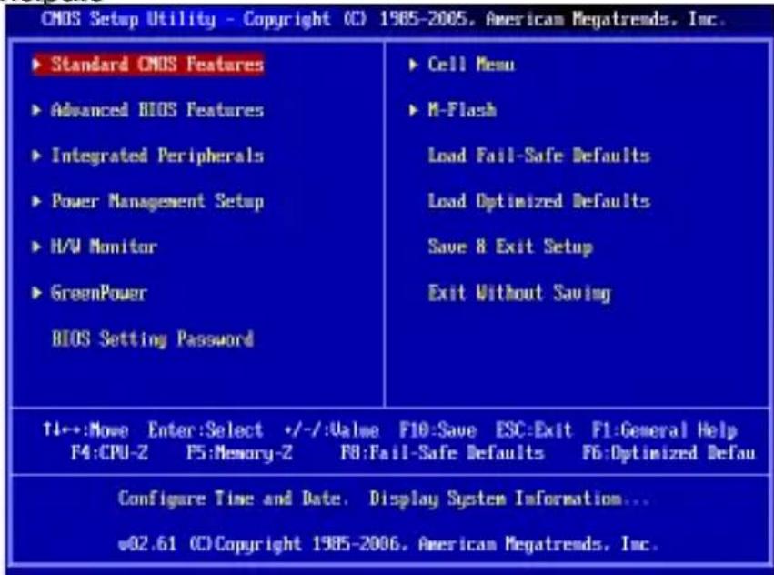 MSI G41MP26 - Page Principale - 1