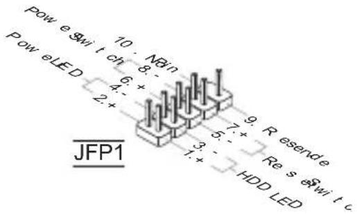 MSI G41MP26 - 前置面板接口:JFP1,JFP2 - 1