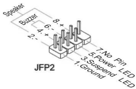 MSI H67MAE35 - Frontpanel Anschlasse: JFP1, JFP2 - 2
