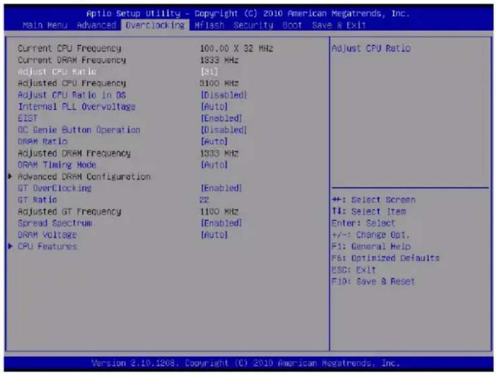 MSI H61ME33 - Overclocking - 1
