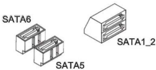 MSI H61ME33 - Serial ATA Connector: SATA1_2/ SATA5/ SATA6 (SATA1_2 is optional) - 2