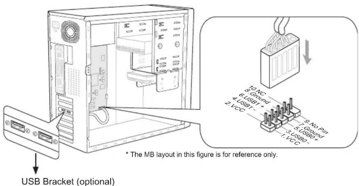 MSI H61ME33 - Front USB Connector: JUSB1~3 (JUSB2~3 are optional) - 1