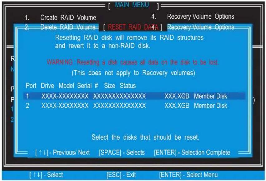 MSI Z68AGD80 - ■ RAID設定を解除する - 1